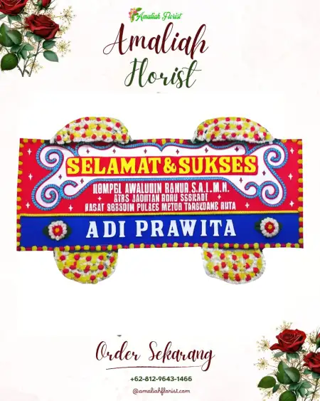 Papan Bunga Ucapan Selamat Kance Diwe